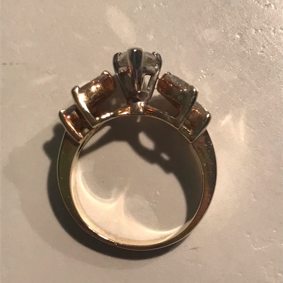 14K 9 Stone Engagement Ring 1.98 CTTW - Picture 6 of 6